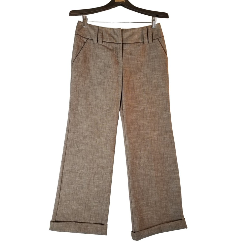 BCX Textured Light Brown Dress Women's Pants Size 7 30x32 NWT